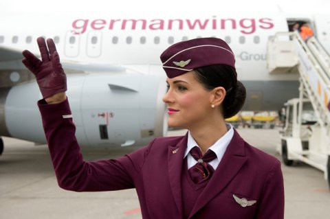 Hình ảnh nữ tiếp viên duyên dáng của Germanwings.