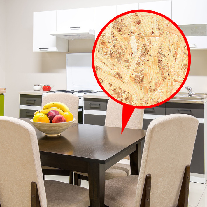 Các sản phẩm từ gỗ ép thường chứa urê-formaldehyde, phát ra formaldehyde trong phòng. Nếu phòng càng nóng và ẩm, gỗ ép phát ra formaldehyd càng nhiều. Tiếp xúc lâu dài với formaldehyde có thể gây bệnh phổi, hen suyễn và thậm chí là ung thư.