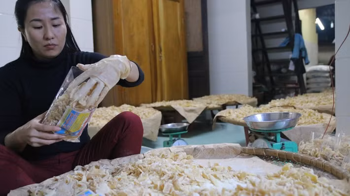 Nét đặc trưng của mứt gừng Kim Long là các công đoạn chế biến đều thực hiện bằng phương pháp thủ công, chỉ sử dụng hai nguyên liệu là gừng và đường, không có chất phụ gia.