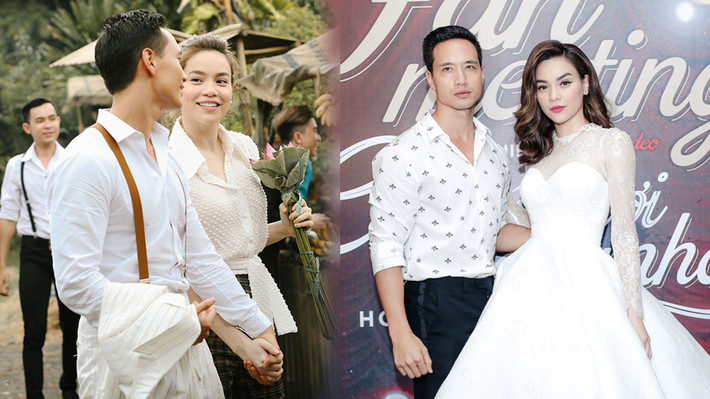 Kể từ khi công khai hẹn hò, phong cách thời trang của cặp đôi Hồ Ngọc Hà - Kim Lý mỗi khi xuất hiện cùng nhau luôn có nhiều nét tương đồng, ton-sur-ton.