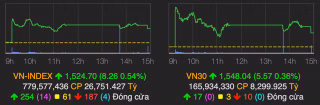 Nhom chung khoan 'noi song' keo VN-Index tang hon 8 diem