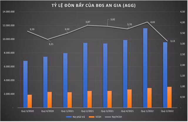 Cong ty Bat dong san An Gia (AGG): Rui ro lon tu he so no vay, co dong chien luoc roi bo