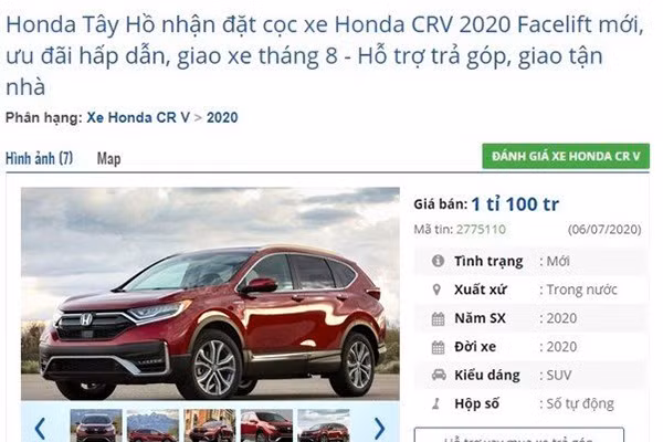 Honda CR-V lap rap tu 1,1 ty dong sap ve Viet Nam?