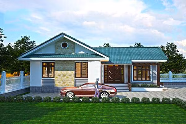 Top mẫu nhà cấp 4 mái thái chữ L sang trọng, rẻ tiền ai cũng muốn xây - Hình 9 Top mau nha cap 4 mai thai chu L sang trong, re tien ai cung muon xay-Hinh-9