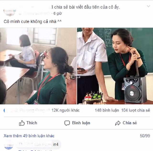 Xuất hiện cô giáo có góc nghiêng xinh thần thánh khiến dân mạng phát sốt Xuat hien co giao co goc nghieng xinh than thanh khien dan mang phat sot