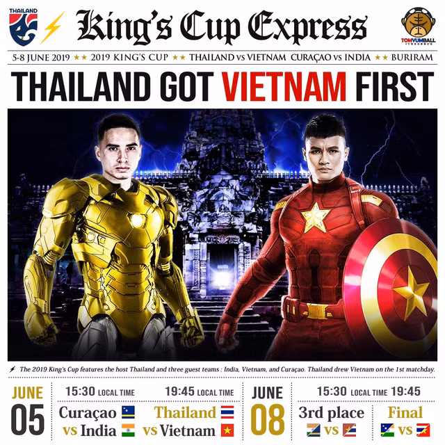 NHM Trung Quốc tung poster cổ vũ cho đội tuyển Việt Nam gặp Thái Lan tại King's Cup 2019 NHM Trung Quoc tung poster co vu cho doi tuyen Viet Nam gap Thai Lan tai King's Cup 2019
