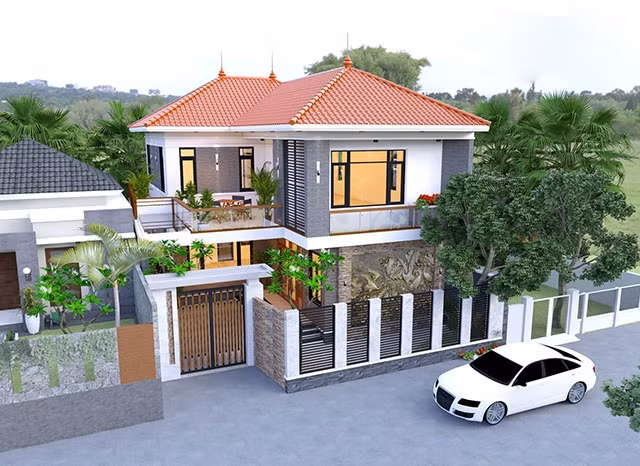 Top 10 mẫu nhà mái Nhật khả năng tạo trend năm 2024 - Hình 9 Top 10 mau nha mai Nhat kha nang tao trend nam 2024-Hinh-9