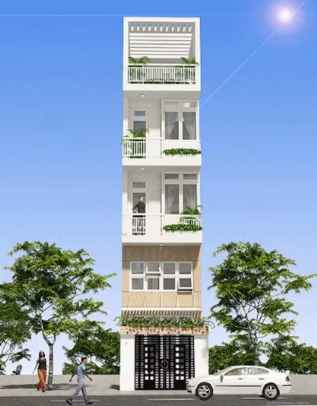 Đây là 10 mẫu nhà phố mặt tiền 3m đơn giản nhưng đẹp tuyệt vời - Hình 6 Day la 10 mau nha pho mat tien 3m don gian nhung dep tuyet voi-Hinh-6