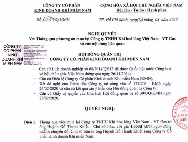 Hi hữu: PGS mua lại công ty VT Gas với giá chỉ... 1.000 đồng Hi huu: PGS mua lai cong ty VT Gas voi gia chi... 1.000 dong