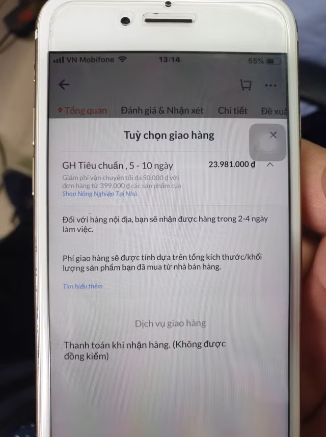 Mua sản phẩm giá vài chục nghìn đồng trên Lazada nhưng phí ship gấp vài trăm lần? - Hình 2 Mua san pham gia vai chuc nghin dong tren Lazada nhung phi ship gap vai tram lan?-Hinh-2