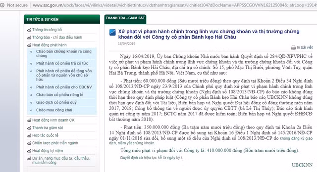 Lý do khiến Bánh kẹo Hải Châu bị phạt hơn 400 triệu Ly do khien Banh keo Hai Chau bi phat hon 400 trieu