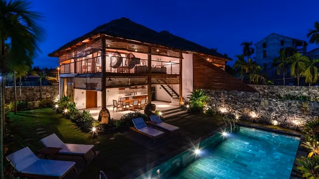 Cận cảnh căn biệt thự mái lá đẹp hút hồn ở phố cổ Hội An - Hình 6 Can canh can biet thu mai la dep hut hon o pho co Hoi An-Hinh-6