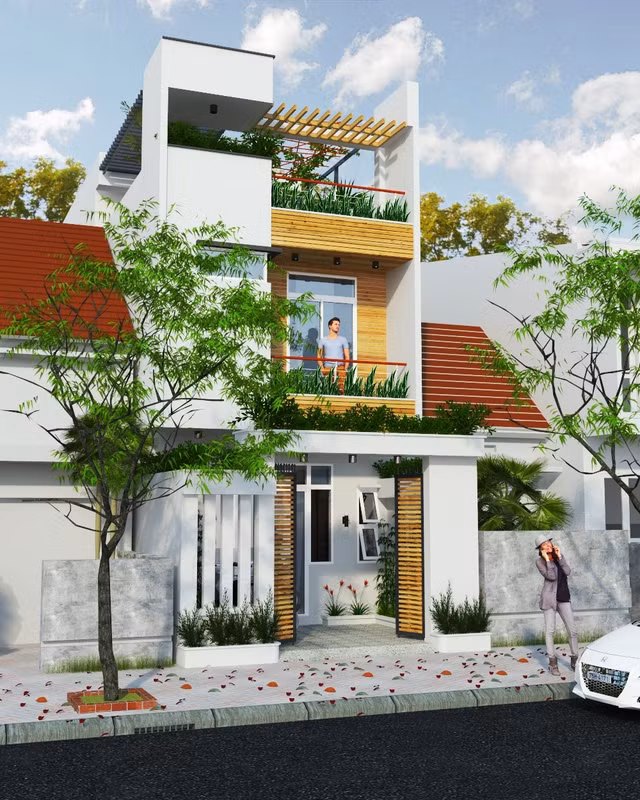 10 mẫu thiết kế nhà ống 5 x 20m tuyệt đẹp đáng xây nhất hiện nay - Hình 8 10 mau thiet ke nha ong 5 x 20m tuyet dep dang xay nhat hien nay-Hinh-8