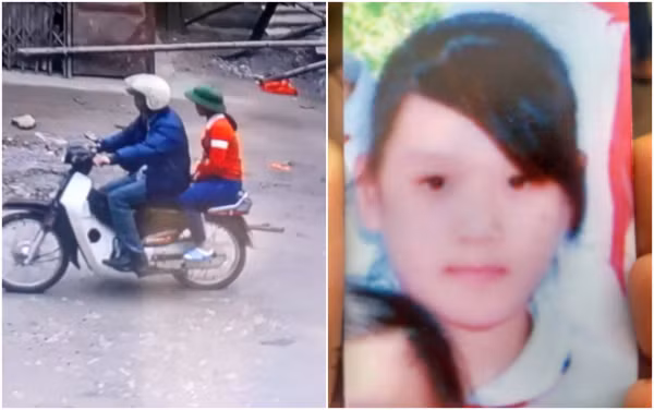 Bé gái và hình ảnh đối tượng chở bé đi.