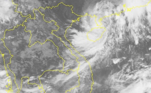 Hình ảnh vệ tinh của cơn bão. Ảnh: NCHMF. Hình ảnh vệ tinh của cơn bão. Ảnh: NCHMF.