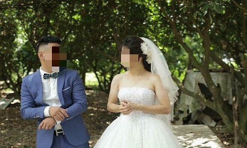 Ảnh cưới của anh L. và vợ. Ảnh gia đình cung cấp. Ảnh cưới của anh L. và vợ. Ảnh gia đình cung cấp.