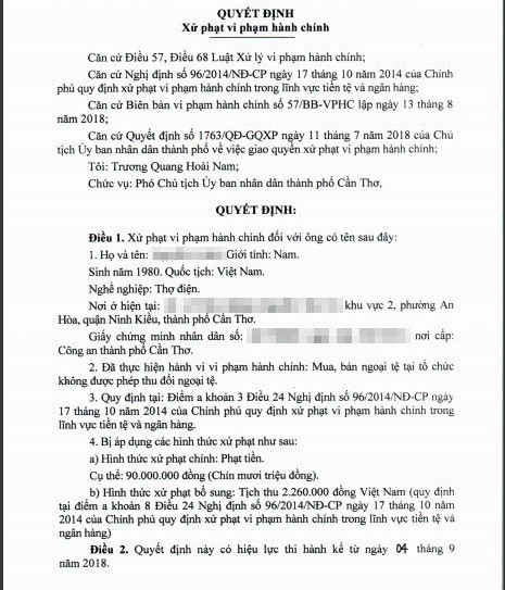 Người đổi 100 USD bị phạt 90 triệu làm gì để giảm, miễn nộp phạt? Nguoi doi 100 USD bi phat 90 trieu lam gi de giam, mien nop phat?