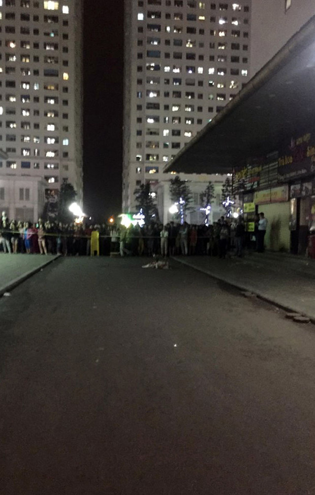 Am anh hien truong be so sinh roi tu tang cao chung cu Linh Dam