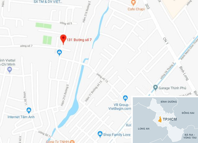 Vị trí gần nơi xảy ra vụ thảm sát. Ảnh: Google Maps.