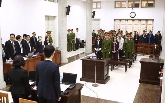 Phiên tòa xét xử Trịnh Xuân Thanh và đồng phạm- Ảnh: TTXVN.