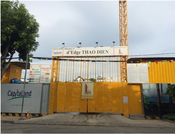 Dự án D'Edge Thảo Điền - đường Nguyễn Văn Hưởng, phường Thảo Điền, quận 2, TP HCM. Ảnh: Cafeland. Dự án D'Edge Thảo Điền - đường Nguyễn Văn Hưởng, phường Thảo Điền, quận 2, TP HCM. Ảnh: Cafeland.