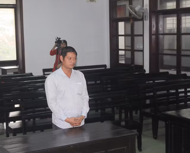 Đối tượng Hoàng Tuấn Hải tại phiên xét xử hồi tháng 1/2018.