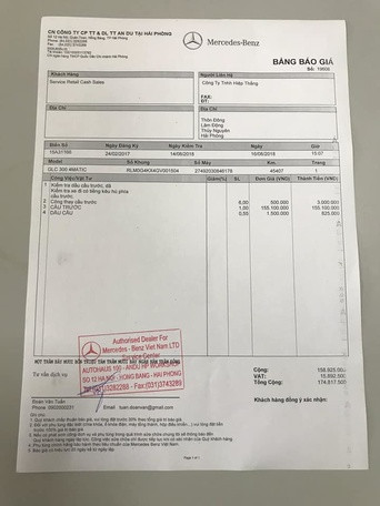 Mất 170 triệu sửa GLC, khách hàng dọa kiện Mercedes - Hình 2 Mat 170 trieu sua GLC, khach hang doa kien Mercedes-Hinh-2