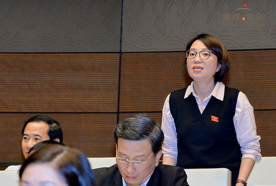 ĐBQH Phạm Thị Minh Hiền trong một lần phát biểu tại nghị trường - Ảnh: Quochoi ĐBQH Phạm Thị Minh Hiền trong một lần phát biểu tại nghị trường - Ảnh: Quochoi