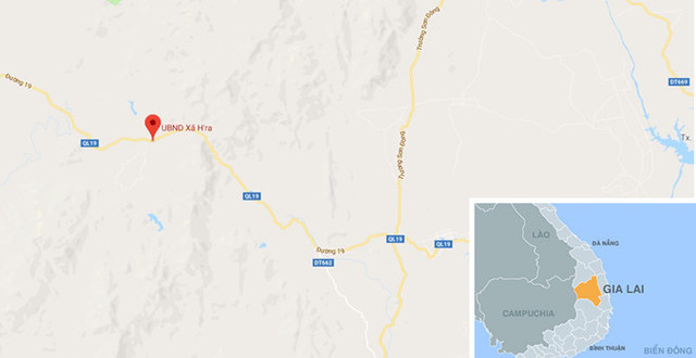 Sự việc xảy ra tại xã Hà Ra, huyện Mang Yang (Gia Lai) Ảnh: Google Maps. Sự việc xảy ra tại xã Hà Ra, huyện Mang Yang (Gia Lai) Ảnh: Google Maps.