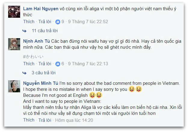 Bình luận khiếm nhã của dân mạng Việt khiến nhiều người khiếp sợ. Ảnh chụp màn hình. Bình luận khiếm nhã của dân mạng Việt khiến nhiều người khiếp sợ. Ảnh chụp màn hình.