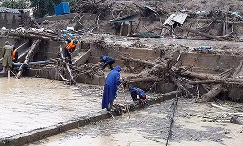 Tan hoang vì lũ quét. Ảnh: VOV