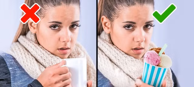 12. Bạn có thể ăn kem ngay cả khi bạn bị ốm: Nhiều người không bao giờ ăn kem khi bị ốm. Tuy nhiên, kem cũng không làm cho bệnh tật của bạn tồi tệ hơn. Đôi khi, kem cũng có thể cung cấp cho bạn lượng calo cần thiết nếu bạn không đói khi bạn bị bệnh. Ảnh: Depositphotos.