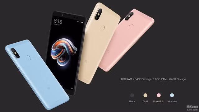 Redmi Note 5 có thiết kế nguyên khối, chắn chắn và camera kép 12 MP.