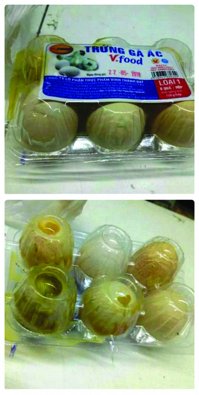 Siêu thị Auchan bị khách hàng “tố” bán trứng có dòi - Hình 2 Sieu thi Auchan bi khach hang “to” ban trung co doi-Hinh-2