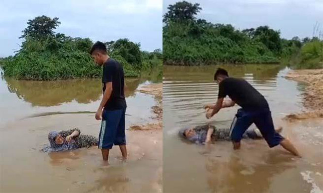 Con trai đánh mẹ dã man, đẩy mẹ xuống sông... lý do chẳng ngờ Con trai danh me da man, day me xuong song... ly do chang ngo