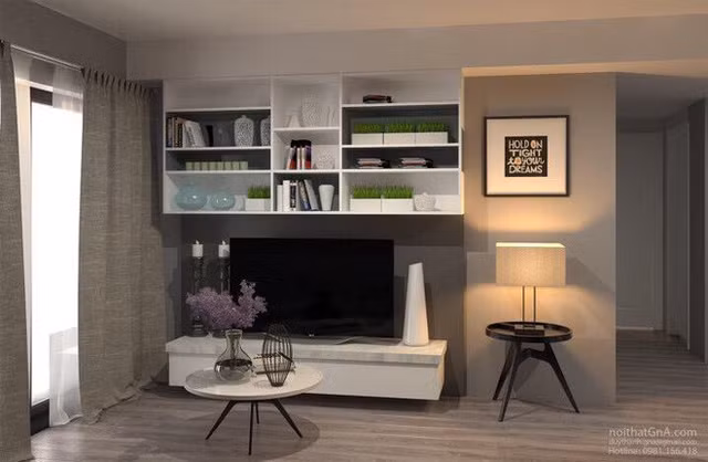 Phòng khách tiện nghi hiện đại