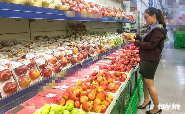 Trái cây ngoại nhập bày bán tại TP.HCM - Ảnh: ĐÔNG HOÀNG Trái cây ngoại nhập bày bán tại TP.HCM - Ảnh: ĐÔNG HOÀNG