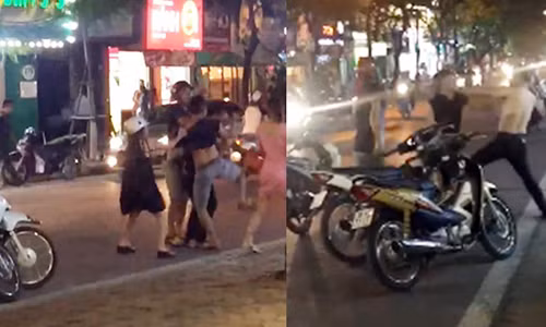 Danh nguoi giua pho Ha Noi vi bi “liec mat nhin deu“