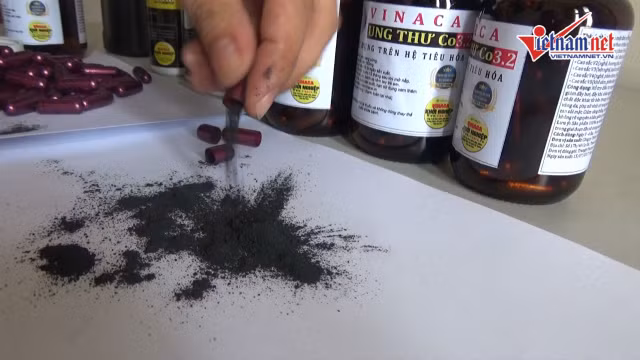 Trong viên thuốc trị ung thư của bà Tuyết cấp, chứa tòa than tre nứa