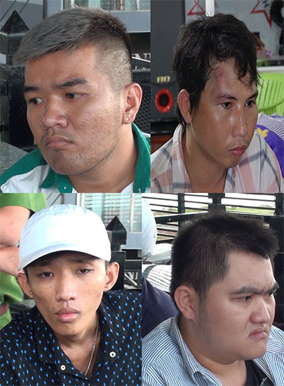 Nhóm đối tượng bị bắt giữ. Ảnh: CAND. Nhóm đối tượng bị bắt giữ. Ảnh: CAND.