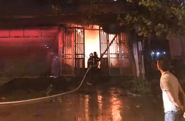 Hiện trường xảy ra vụ cháy.