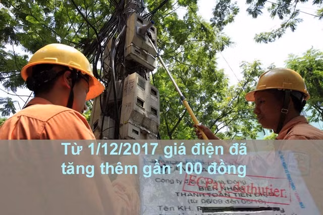 Giá điện tăng ảnh hưởng đến chỉ số giá năm 2018.