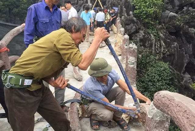 Từ hôm nay (30/3), công ty CP Du lịch Tràng An – đơn vị xây dựng công trình “khủng” trái phép trong di sản Tràng An, bắt đầu phá dỡ gần 1.000 bậc bê tông được xây dựng tại núi Cái Hạ, xã Trường Yên, Hoa Lư, Ninh Bình nằm trong vùng lõi di sản Tràng An.