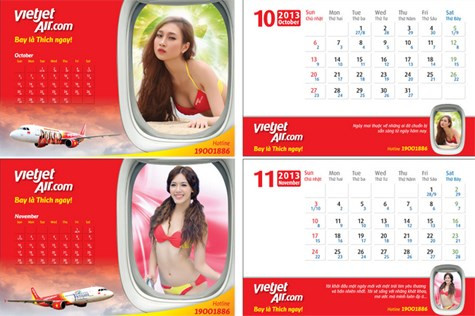 Lịch ảnh bikini 2013 của VietJet Air. Ảnh: GDVN. Lịch ảnh bikini 2013 của VietJet Air. Ảnh: GDVN.