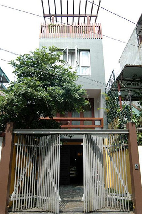Kiến trúc lệch "kịch độc" của ngôi nhà ống 4 tầng Kien truc lech