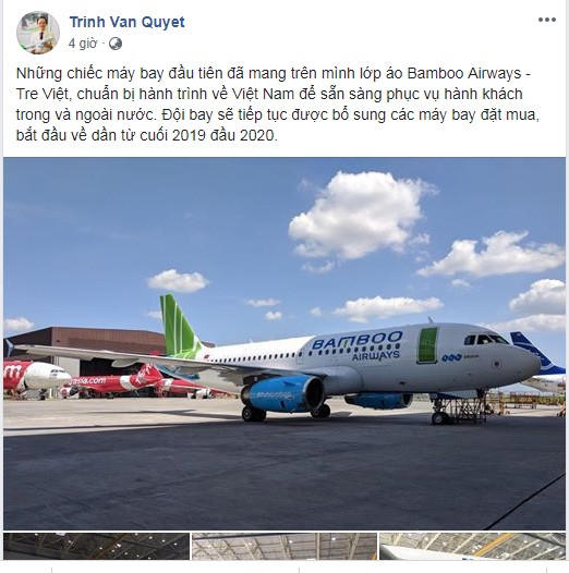 Lộ ảnh thật đầu tiên về máy bay của Bamboo Airways Lo anh that dau tien ve may bay cua Bamboo Airways
