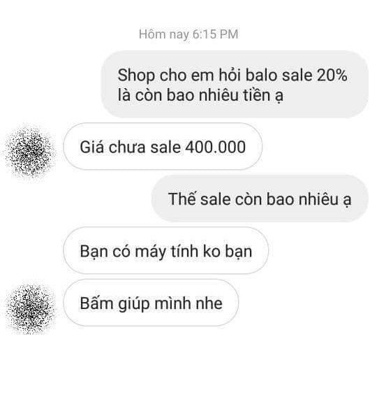 Mua đồ online chắc chắn là một lựa chọn thoải mái và dễ chịu hơn nhiều so với việc các chị em phải phơi làn da trắng của mình ra ngoài đường giữa mùa hè nắng gắt. Tuy nhiên, đấy là trong trường hợp gặp được người bán hàng có tâm, nói chuyện ngọt ngào còn nếu không may gặp những chủ shop online đối đáp bá đạo thì quả là xui tận mạng. Mua đồ online chắc chắn là một lựa chọn thoải mái và dễ chịu hơn nhiều so với việc các chị em phải phơi làn da trắng của mình ra ngoài đường giữa mùa hè nắng gắt. Tuy nhiên, đấy là trong trường hợp gặp được người bán hàng có tâm, nói chuyện ngọt ngào còn nếu không may gặp những chủ shop online đối đáp bá đạo thì quả là xui tận mạng.