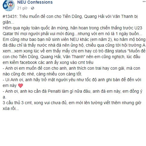 Lắm chuyện bi hài của các cô nàng vì quá cuồng U23 Việt Nam mà bị người yêu giận. Lắm chuyện bi hài của các cô nàng vì quá cuồng U23 Việt Nam mà bị người yêu giận.