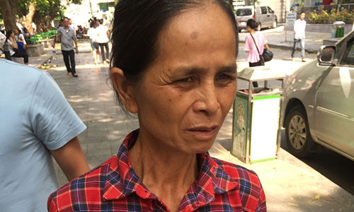 Bà Hiền chưa hết bàng hoàng sau vụ việc.