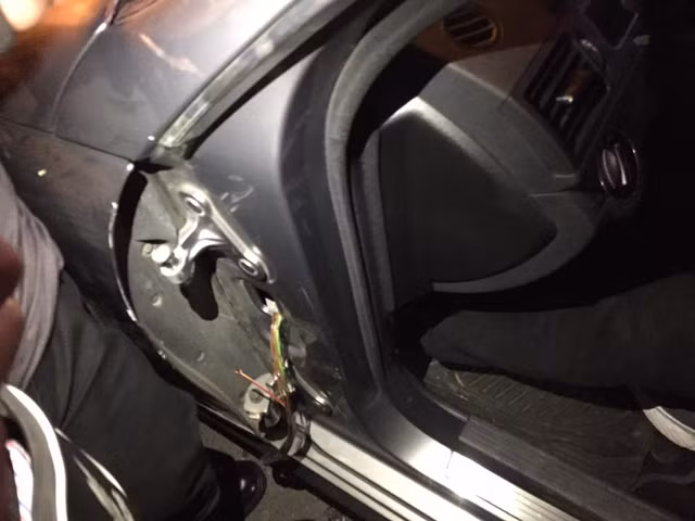 Chiếc xe ô tô gây tai nạn liên hoàn.